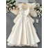 Light luxury socialite banquet high-end palace style dress temperament V-neck cinched waist slimming high-end exquisite dress