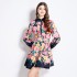 Original in stock | 2024 spring/summer floral ethnic style retro stand up collar lantern sleeve printed dress