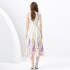 2024 Spring/Summer - Drift collar sleeveless pleated single door long vintage oil painting printed dress