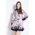 Original in stock | 2024 spring/summer floral ethnic style retro stand up collar lantern sleeve printed dress