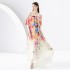 2024 Early Spring - Vacation One Shoulder Lotus Leaf Edge Holiday Printed Long Dress