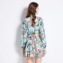 Original in stock | 2024 early spring temperament printed long sleeved retro short dress