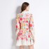 Original in stock | 2024 spring/summer floral ethnic style retro stand up collar lantern sleeve printed dress