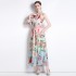 Original photo | 2024 dress new chiffon sloping shoulder beach dress beach vacation super fairy long dress