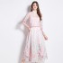 Original Stock | 2024 Super Fairy Sweet Lantern Sleeve Shirt High Waist Half Skirt Two Piece Set