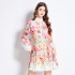 Original in stock | 2024 spring/summer floral ethnic style retro stand up collar lantern sleeve printed dress