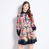 Original in stock | 2024 spring/summer floral ethnic style retro stand up collar lantern sleeve printed dress