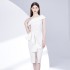 2023 early autumn one shoulder lotus leaf edge slit slim fit dress skirt