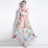 Original photo | 2024 dress new chiffon sloping shoulder beach dress beach vacation super fairy long dress