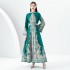 2024 Early Spring - Palace style stand up collar flared sleeve printed long lace dress