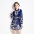 Real shooting spot | 2024 early spring new retro positioning flower shirt collar long sleeved waist slimming short dress