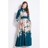 Original in stock | 2024 vintage palace style long dress with temperament V-neck and waist cinching slimming dress for women