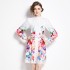 Original in stock | 2024 early spring retro palace style stand up collar single breasted lantern sleeves cinched waist slimming dress