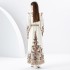 2024- Early Spring Lantern Sleeve V-neck Retro Printed Long Mini Dress