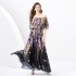 2024 Early Spring - Vacation Style One Shoulder Lotus Leaf Edge Holiday Printed Long Dress