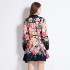 Original in stock | 2024 spring/summer floral ethnic style retro stand up collar lantern sleeve printed dress