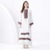 2024 Vacation - Palace Embroidered Tassel Horn Sleeve Retro Long Robe Hoodie Dress Two Piece Set