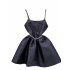 Hepburn style small dress for women, French luxury, socialite, heavy industry, diamond studded waist, fluffy suspender, satin dress