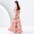 2024 Early Spring - Vacation One Shoulder Sleeveless Lotus Leaf Edge Wide Swing Printed Dress