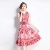 Original spot | 2024 gentle French retro sweet slimming waist cinching Hepburn style temperament big swing dress for women