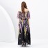 2024 Early Spring - Vacation Style One Shoulder Lotus Leaf Edge Holiday Printed Long Dress