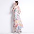 Original photo | 2024 dress new chiffon sloping shoulder beach dress beach vacation super fairy long dress