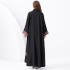 2024 Vacation - Palace Embroidered Tassel Horn Sleeve Retro Long Robe Hoodie Dress Two Piece Set