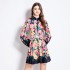 Original in stock | 2024 spring/summer floral ethnic style retro stand up collar lantern sleeve printed dress