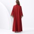 2024 Vacation - Palace Embroidered Tassel Horn Sleeve Retro Long Robe Hoodie Dress Two Piece Set