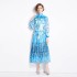 Original Spot | 2024 Spring New Ethnic Style Retro Standing Collar Lantern Sleeve Printed Dress