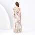 2024 Spring/Summer - Vacation Style One Shoulder Sleeveless Ribbon Long Wide Swing Printed Dress