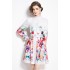 Original in stock | 2024 early spring retro palace style stand up collar single breasted lantern sleeves cinched waist slimming dress