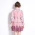 Original in stock | 2024 early spring temperament skirt patchwork print long sleeved slimming retro mid length dress