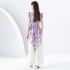 2024 Spring/Summer - Palace style lapel, sleeveless waist, wide skirt, printed long dress