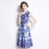 Original spot | 2024 gentle French retro sweet slimming waist cinching Hepburn style temperament big swing dress for women