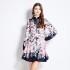 Original in stock | 2024 spring/summer floral ethnic style retro stand up collar lantern sleeve printed dress