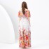 2024 Spring/Summer - Vacation Style One Shoulder Lotus Leaf Edge Holiday Printed Long Cake Dress