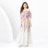 2024 Early Spring - Vacation Style One Shoulder Lotus Leaf Edge Holiday Printed Long Dress