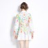 Original in stock | 2024 early spring new fresh temperament flower lantern sleeve short dress