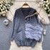 Light luxury high-end knitted suit for women's autumn and winter knitted cardigan jacket+plush camisole strapless vest