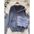 Light luxury high-end knitted suit for women's autumn and winter knitted cardigan jacket+plush camisole strapless vest