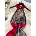 New Chinese style cheongsam with a high-end feel for women, featuring heavy embroidery, lace stitching, sleeveless hanging neck, and irregular velvet short skirt