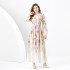 2024 Spring/Summer - Vacation Style V-neck Lantern Sleeve Wave Edge Vintage Printed Dress