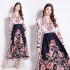 Real time stock | 2024 early spring retro palace style V-neck single breasted lantern sleeve cinched waist long dress