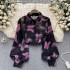 French style high-end floral long sleeved shirt for women's summer lantern sleeves, niche, exquisite, romantic atmosphere design top