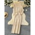 Knitted suit skirt women's 2024 winter lazy senior sense versatile short Fried Dough Twists sweater high waist slim skirt