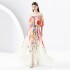 2024 Early Spring - Vacation One Shoulder Lotus Leaf Edge Holiday Printed Long Dress