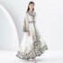 2024- Early Spring Palace Style Trumpet Sleeve Printed Long Lace Dress