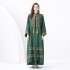 2024 Vacation - Palace Embroidered Tassel Horn Sleeve Retro Long Robe Hoodie Dress Two Piece Set