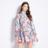 Original in stock | 2024 early spring temperament printed long sleeved retro short dress